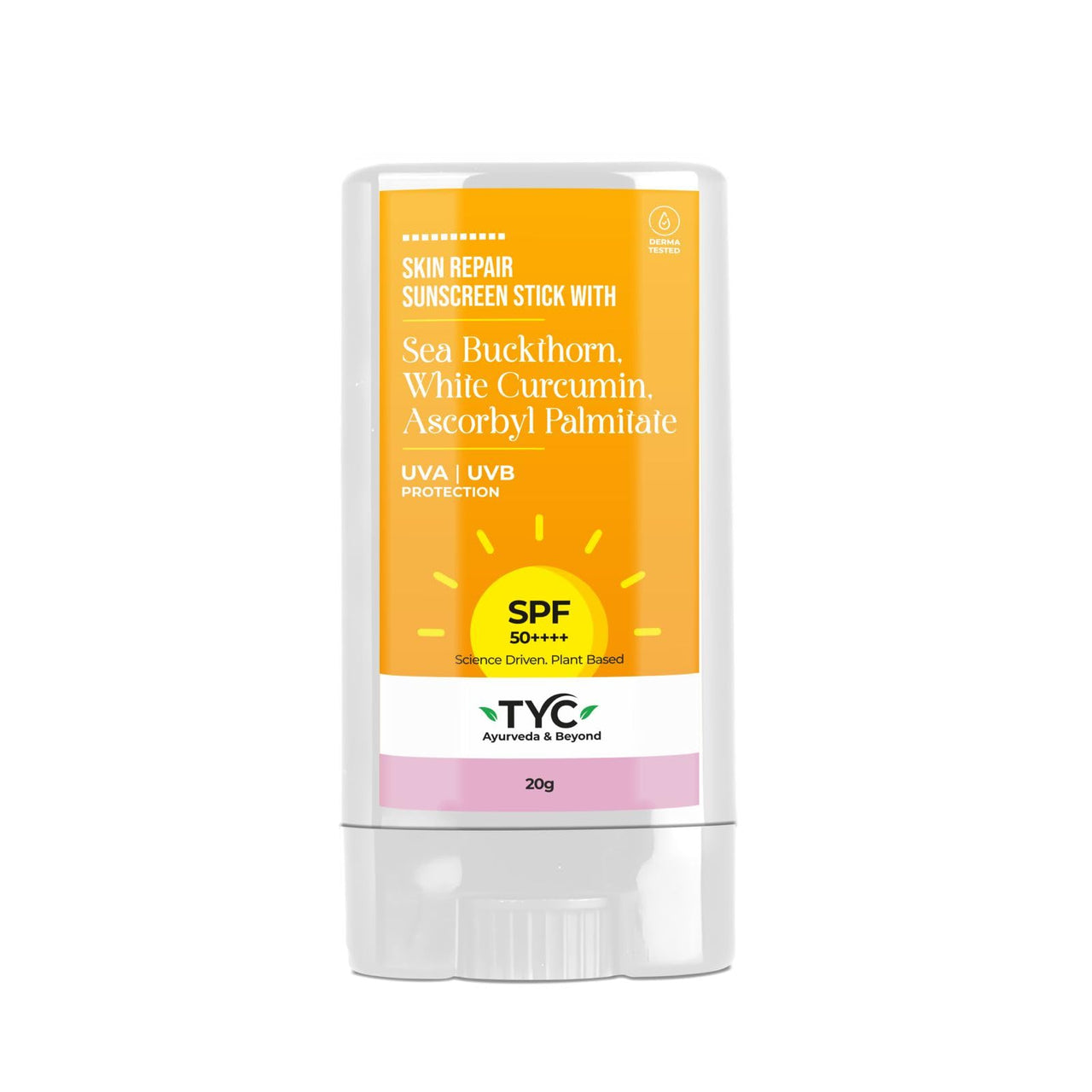 TYC - TRUST YOUR CHOICE Skin Repair Invisible Sunscreen Stick With Spf 50++++ For Oily, Dry, And Combination Skin For Men And Women Uv A/Uvb Protection, Non-Sticky Ayurvedic And Natural (20G)