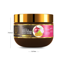 Khadi Natural Powered Botanics Onion and Fenugreek Hair Mask 200g, Strengthens, Nourishes and Revives Hair Naturally, Suitable for dry hair type