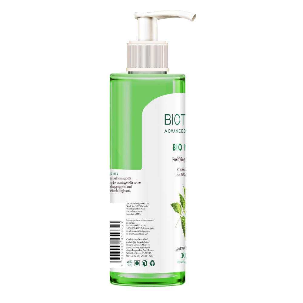 Biotique Bio Neem Purifying Face Wash, 200ml & Almond Oil Nourishing Body Soap, 150g