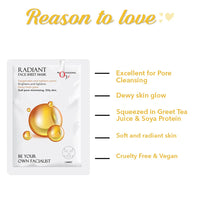 O3+ Facialist Radiant Face Sheet Mask for Oxygenates and tightens pores to reduce uneven skin tone (30g)