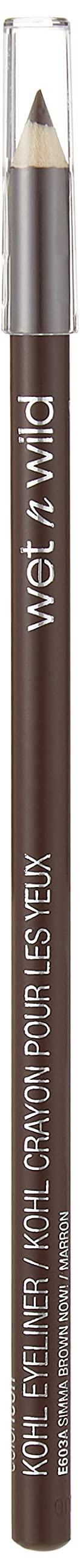 Wet n Wild Color Icon Kohl Eyeliner Pencil, Matte Finish Eyeliner and Pencil for Eye-Makeup with an Intense and Hyper-pigmented Effect, Soft, Creamy and Easy-to-use Formula, Simma Brown Now!-1.4 g