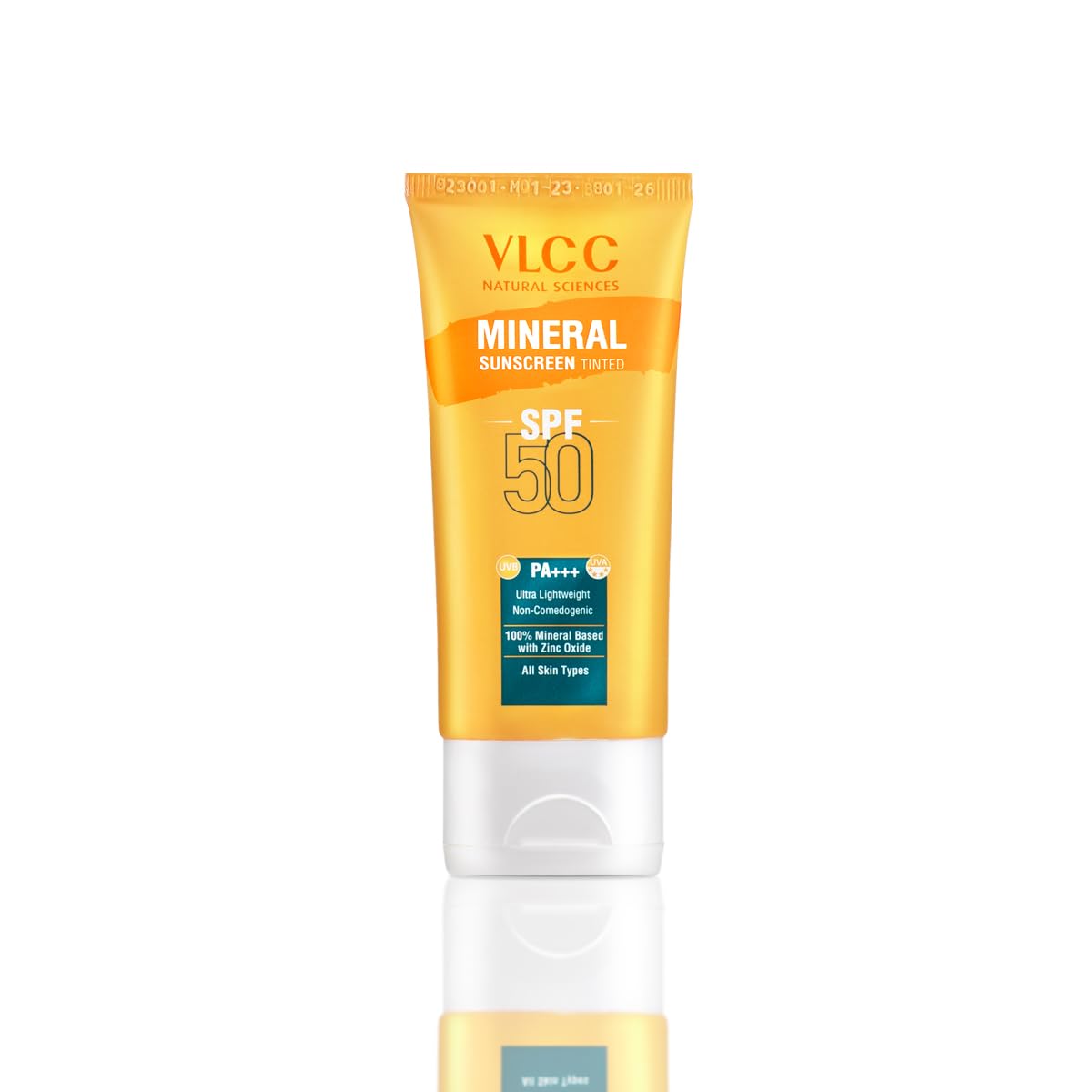 VLCC Mineral Sunscreen Tinted Spf 50 PA+++ Ultra Lightweight Non-Comedogenic | Lightweight, Anti Tan Sunscreen| Zinc Oxide Sunscreen | UVA 7 UVB Protection | Tinted Sunscreen For All Skin Types (50 g)