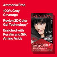 Revlon Colorsilk Beautiful Color, Permanent Hair Color with Keratin, 40ml + 40ml + 11.8ml - 40 Medium Ash Brown (Pack of 1)