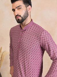 House of Pataudi Mandarin Collar Straight Kurta