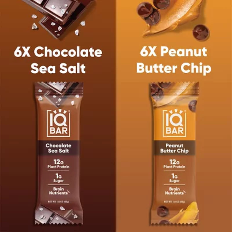 IQBAR Plant Protein Bar Variety Pack, 12 Pk.