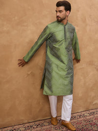 House of Pataudi Printed Mandarin Collar Kurtas