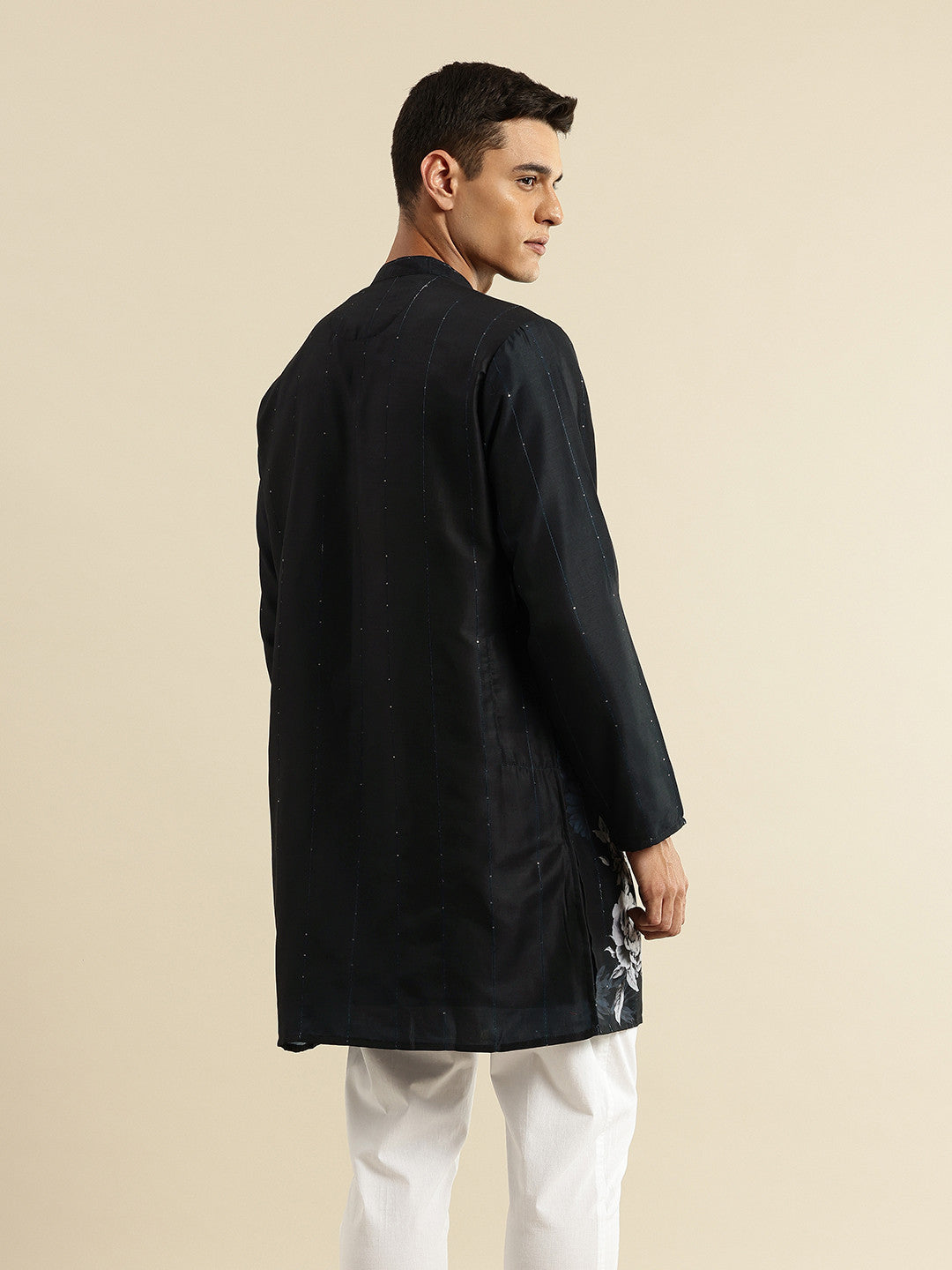 House of Pataudi Floral Printed Jashn Kurta