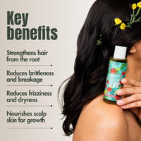 Hibiscus Monkey HM Love Scalp & Hair Oil | Promotes Hair Growth, Reduces Hair Fall | Scalp care | Anti Frizz | Real Hibiscus Flowers, Coconut Milk Oil | Natural | No Mineral Oil, Chemical-Free | 100mL