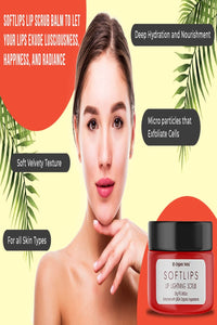 Organic Netra Lip Lightning Scrub for Soft Lip | Lightens, Brighten & Soften Lips |Moistures & Heals Dry and Chapped Lips |Enriched with Natural and Organic Ingredients with No Harmful Chemicals - 25g