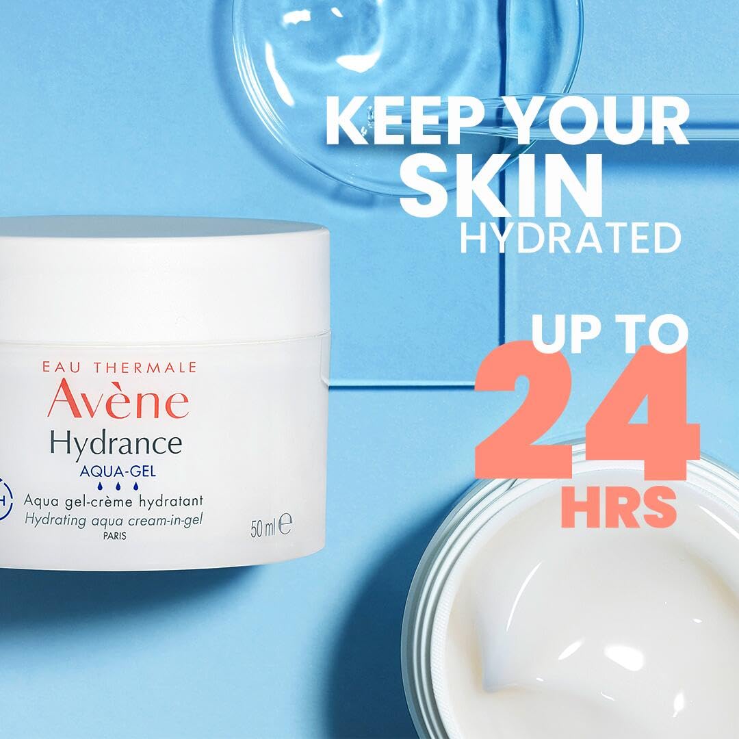 Avene Hydrance Aqua Hydrating Cream In gel 50ml | Intensely moisturise and durably replenish the skin with water on a daily basis | 24 hour hydration A creamy gel-cream