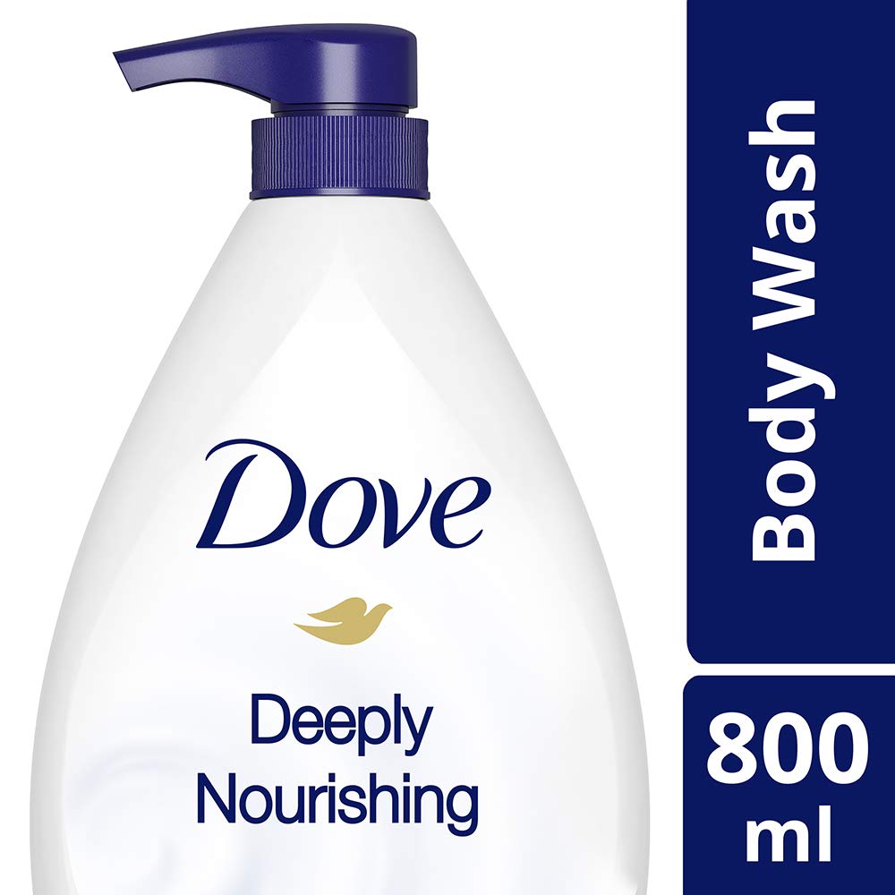 PEARS Naturalé Pomegranate Brightening Bathing Soap Bar, 125 g (Pack of 3) & Dove Deeply Nourishing Body Wash, 800 ml