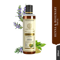 Khadi Natural Rosemary & Henna Hair Oil, Natural Oil For Thick & Voluminous Hair Oil For Controlling Hair Fall & Premature Greying, Paraben & Mineral Oil Free, Suitable For All Hair Types, 210ml