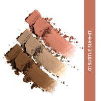 SUGAR Cosmetics Contour De Force Face Palette for Makeup | Includes Matte Bronzer, Highlighter & Blush | Makeup Palette with Built-in Mirror - 01 Subtle Summit