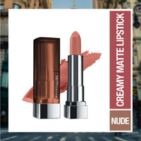 Maybelline New York Color Sensational Creamy Matte Lipstick, Matte Finish - 680 Mesmerizing Magenta, 3.9g with FREE Color Sensational Creamy Matte Lipstick, Matte Finish - 656 Clay Crush
