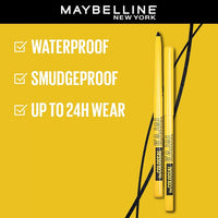 Maybelline New York Kajal Pencil - Twin Pack, 0,35G + 0.35G, Intense Colour, Waterproof, Long Lasting 24Hrs Stay, Colossal Kajal, Black, Matte Finish
