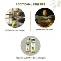 Indus Valley Bio Organic Pure Extra Virgin Olive 100% Organic and Cold-press, Massage Oil for Skin & Hair Care - (100ml)