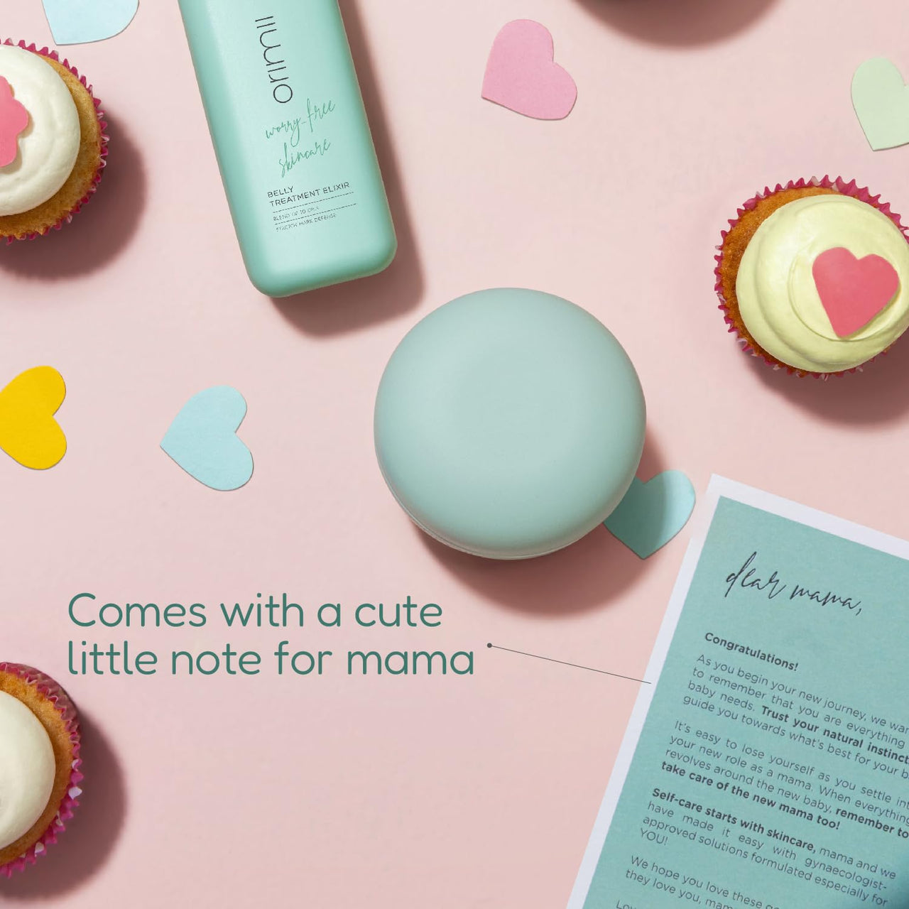 Orimii You’re Doing Amazing’ Pregnancy Self-Care Gift Box | Leg & Foot Relief Gel, Barrier Repair Lotion, Fragrance-Free Lip Balm & Overnight Face Mask | Thoughtful Baby Shower Gift for Moms-to-Be