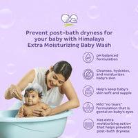 Himalaya Extra Moisturizing Baby Wash, 200ml (Pack of 2)