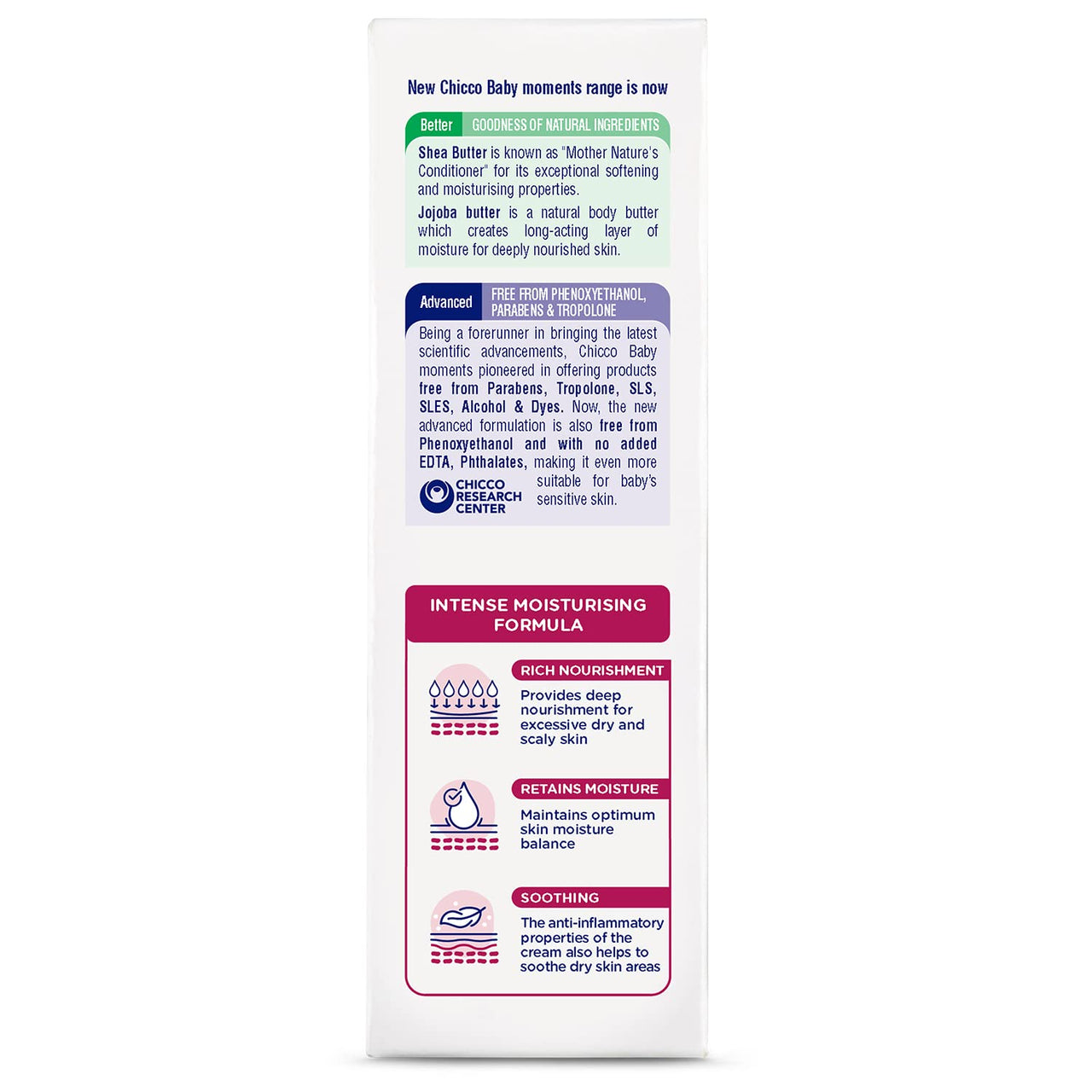 Chicco Baby Moments Rich Cream for Newborn Babies with Shea & Jojoba Butter, 100g| Rich Moisturization and Dryness Prevention |Dermatologically Tested |Phenoxyethanol, Parabens & Lauryl sulphates free