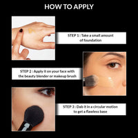 Stars Cosmetics Makeup Foundation Cream Face Professional Light Weight Matte Finish Waterproof blends seamlessly Long Lasting Full Coverage All Skin For Girls Womens Chic Rouge (Pack of 2 8g Each)