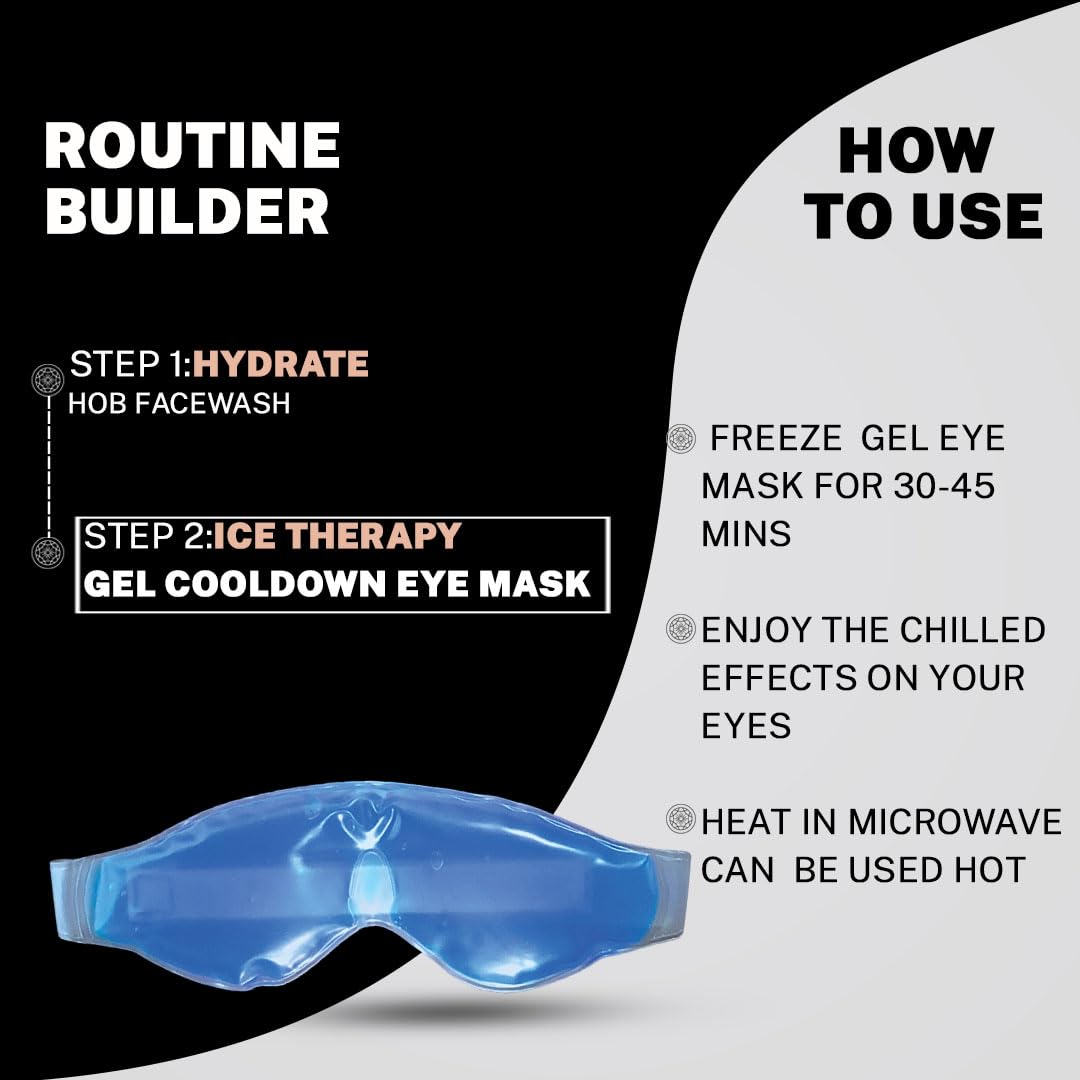 House of Beauty Hot and Cold Gel Eye Mask for Soothing Relief Puffy Eyes, Dark Circle, Dry Eyes, Pain Relief, Redness, & Stress (1pc)