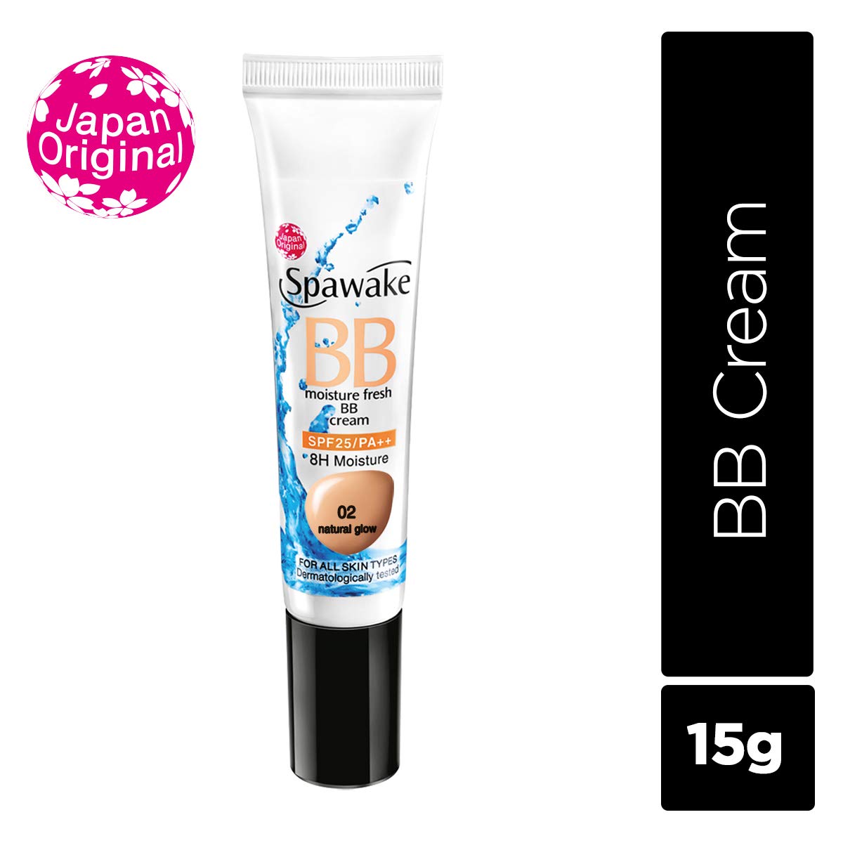 Spawake Face Serum Whitening Triple Care with Vitamin C for Smooth and Bright Skin 45ml + Moisture Fresh BB Cream Natural #02 15ml, Combo Pack