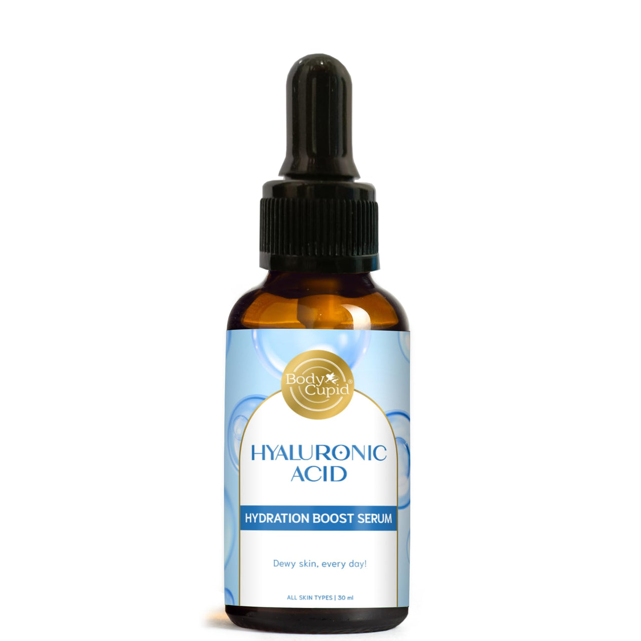 Body Cupid Moisture Boost Hyaluronic Serum - Hydration for All Skin types to Moisturize, Plump, and Firm | 30 ml