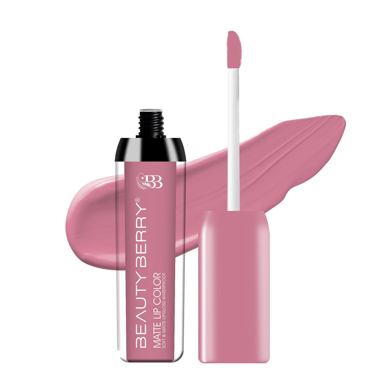 Beauty Berry Soft & Matte Waterproof Lip Color Liquid Lipstick | Rich Pigment, Long Lasting Liquid Lipstick | Non-Transfer Liquid Lipstick for Women Enriched with Vitamin E (24 - Gossip, 4.5 ml)