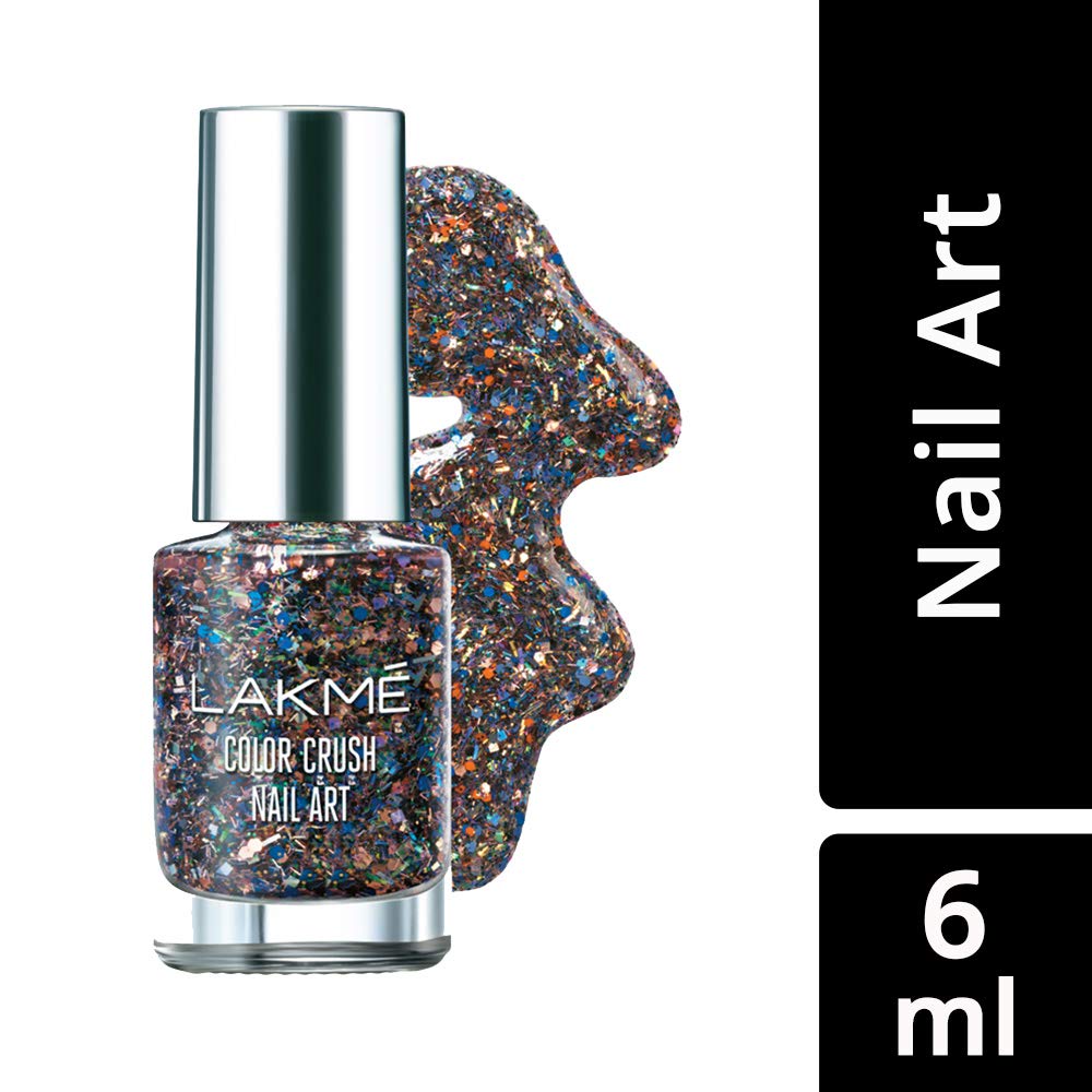 Lakmé Color Crush Nail Art, G12, 6ml And Color Crush Nailart, G4, 6ml Glossy Finish