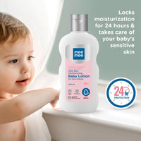 Mee Mee Moisturizing Baby Lotion for Face & Body, Shea, Cocoa Butter & Almond Oil, 24 Hrs Moisturization (400ML)