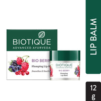 Biotique Bio Seaweed Revitalizing Anti Fatigue Eye Gel, 15G & Oily Bio Berry Plumping Lip Balm Smoothes & Swells Lips, 12G, Count 2