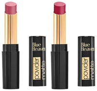 Blue Heaven Powder Matte Lipstick Mocha Madness&Blue Heaven Powder Matte -Brick Beauty, B01, 3.5 gm