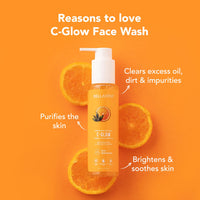 Bella Vita Organic Vitamin C-Glow Natural Face Wash with Honey, Aloe and Sandalwood, Oil Control, Acne Removal and Glowing Skin for Men and Women - 100 ml