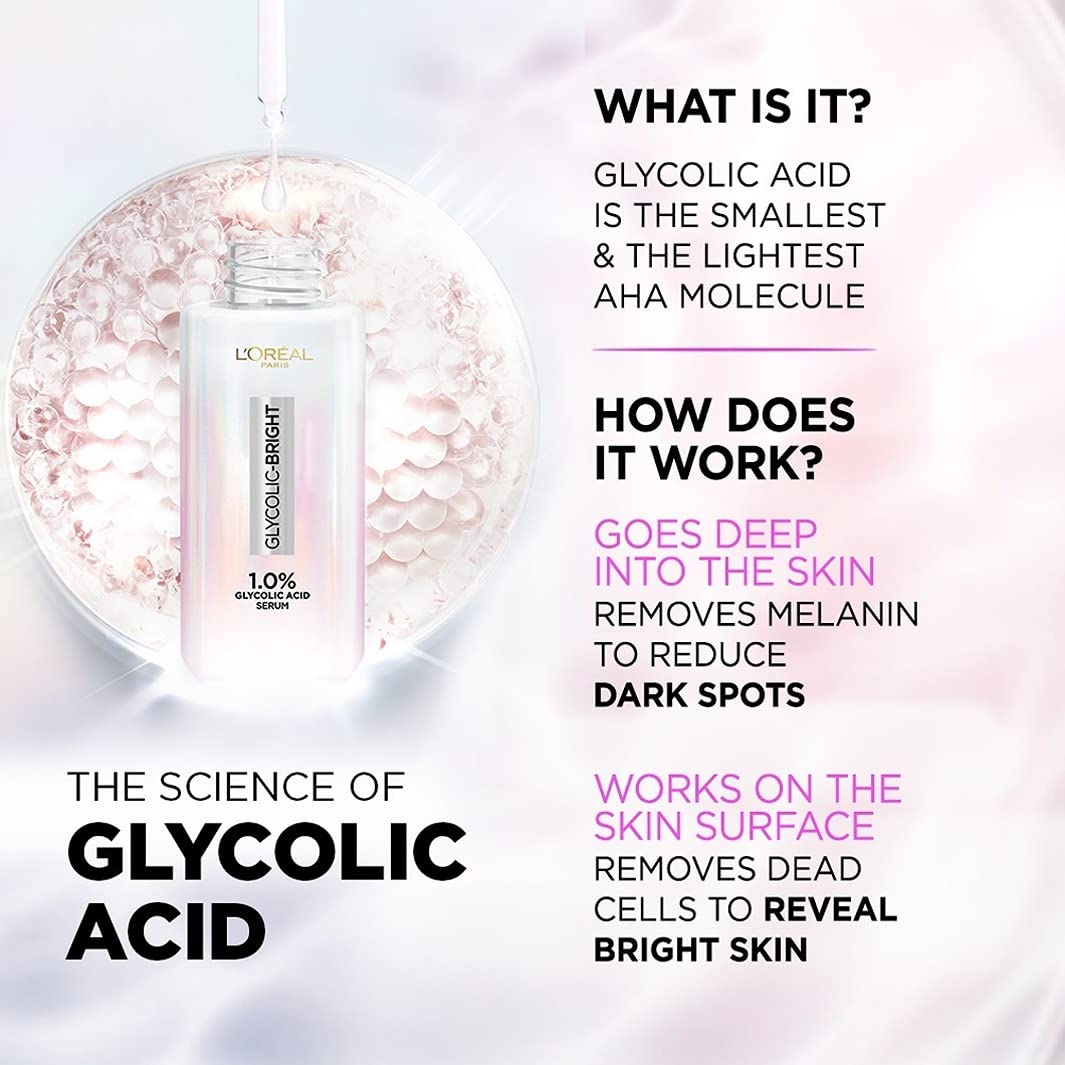L'OREAL PARIS Glycolic Bright Day Cream With Spf 17 & Brightening Serum