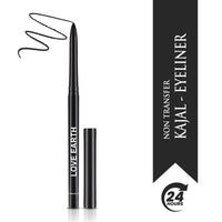 LoveEarth Intense Black Kajal & Eyeliner Pencil – Waterproof, Smudge-Proof, Long-Lasting | Creamy Matte, Non-Transfer Formula | Ideal for Everyday Use – 0.35g