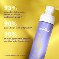 mCaffeine Sun Glaze Mist SPF 50 PA++++ Face Sunscreen Spray | 1% Hyaluronic Acid for Hydration| No White Cast | Easy Application Over Makeup & Quick Absorbing Sunscreen Spray | For All Skin Types