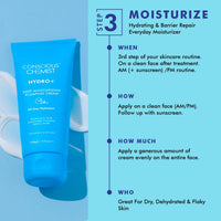 Conscious Chemist Daily Hydration Skincare Routine Kit For Normal To Dry Skin | Pack of 4 | 24H Hydration | Hyaluronic Acid | Face Wash, Serum, Face Moisturiser, Sunscreen