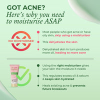 The Pink Foundry Acne Moisturiser I Treats & Prevents Breakout, Soothes Redness & Irritation I Gel Moisturiser for Normal, Sensitive, Oily, Combination Skin 50ml