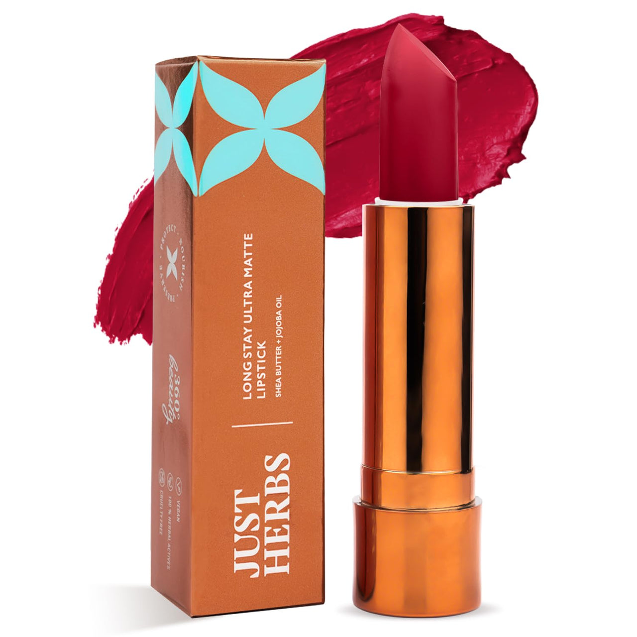Just Herbs Ultra Matte Bullet Lipstick 4 g & Just Herbs Ultra Matte Bullet Lipstick 4 g & Just Herbs Ultra Matte Bullet Lipstick 4 g (Dreamy Rose)
