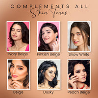 Coloressence Starlet Compact Powder for Instant Glow | Waterproof Setting Powder | Feather Like Texture | Free Application Puff Inside|Dusky-10gm