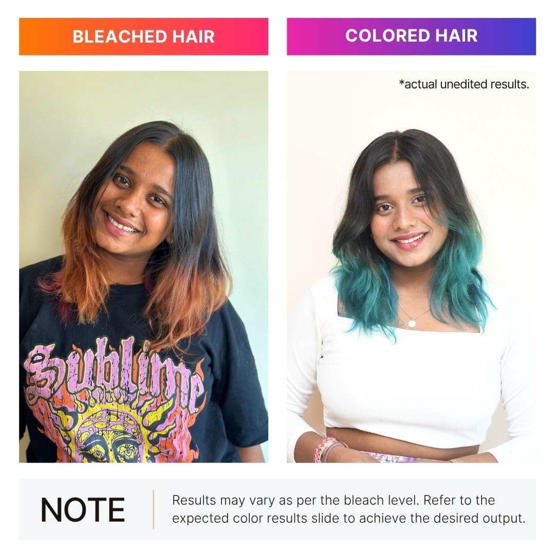 2.Oh! Italian- Aqua Marine Hair Color For Women & Men | Ammonia-Free DIY Semi Permanent Hair Color | Enriched with Argan Oil | Lasts upto 12-15 Washes
