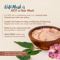 Nat Habit Fresh Ready-To-Apply Henna Paste & Five Oil Hibiscus Hair NutriMask - The Ideal Combo For Deep Conditioning Hair With Rich Dark Brown Color (Combo Pack of 4)