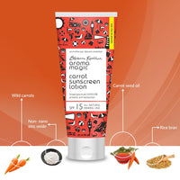 Aroma Magic Carrot Sunscreen Lotion With Broad Spectrum Protection UVA/UVB |SPF 15 |For Normal To Dry Skin | 50 ml