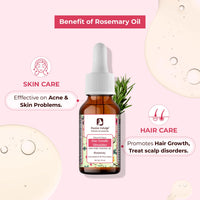 Passion Indulge Pure Rosemary Essential Oil for Hair Growth, Skin and Aromatherapy | Natural Multipurpose Essential Oil - 10 ml
