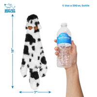 Best Pet Supplies 2-in-1 Stuffless Squeaky Dog Toys with Soft, Durable Fabric for Small, Medium, and Large Pets, No Stuffing for Indoor Play, Holds a Plastic Bottle - Sheep, Cow, Medium Multicolor/Sheep & Cow