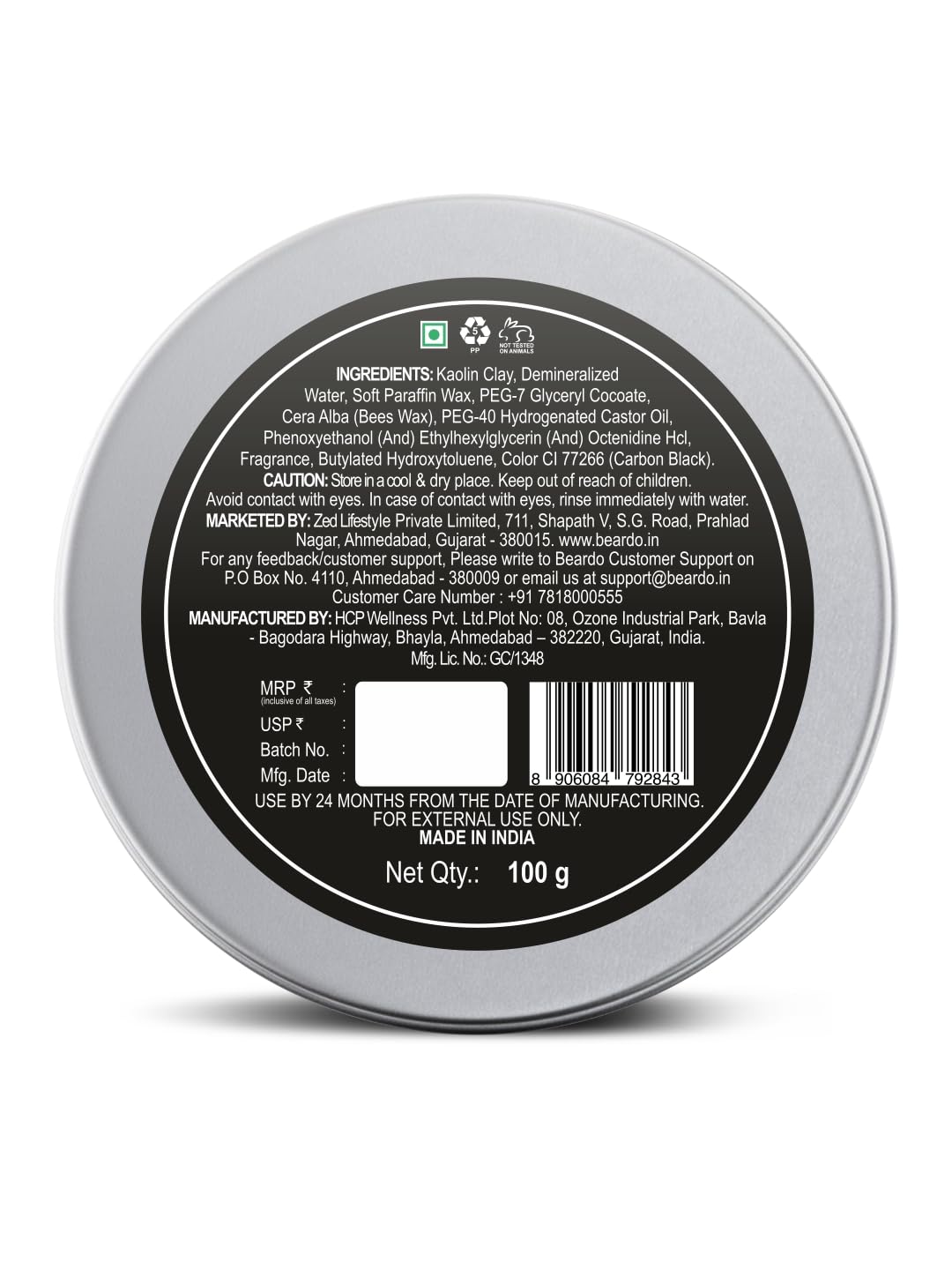 Beardo Hair Clay Wax for Men, 100 gm | Hair Clay for men | Styling Wax | Volumizing | Strong Hold | Restylable |Matte Finish | Easy to Wash Off | Texture Clay for Men