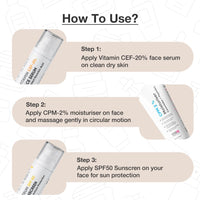 Cos-IQ Glow & Protect Skincare Kit | 2% Ceramides Peptides, 20% Vitamin C Serum & Sunscreen Spf50 | Premium Gift Set for Women & Men | Barrier Repair Moisturizer for All Skin Types