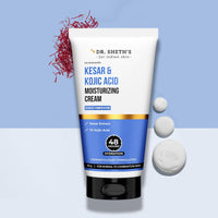 Dr. Sheth's Kesar & Kojic Acid Moisturizing Cream | For Normal to Combination Skin | Reduces Pigmentation | 48hr Deep Hydration | Non Sticky | Formulated with NMFs | For Men & Women |50g