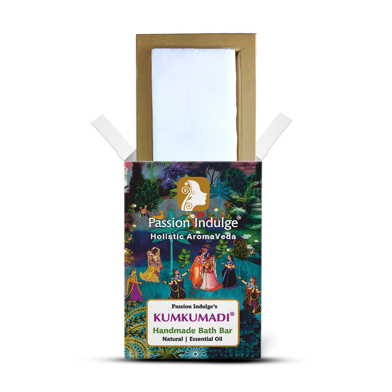 Passion Indulge Kumkumadi Natural Handmade Bath Bar & Kumkumadi Natural Face Mudd Pack For Skin Glow, Shine & Brightness with Saffron, Vetiver Oil and 16 Herbs