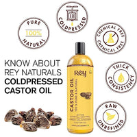 Rey Naturals Lavender Essential Oil & Cold Pressed Castor Oil For Hair Growth, Stress Relief, Aromapathy & Diffuser (Arandi Ka Tel)(200Ml+15Ml) | Hair Oil For Hair Fall Control, Shiny & Smooth Hair